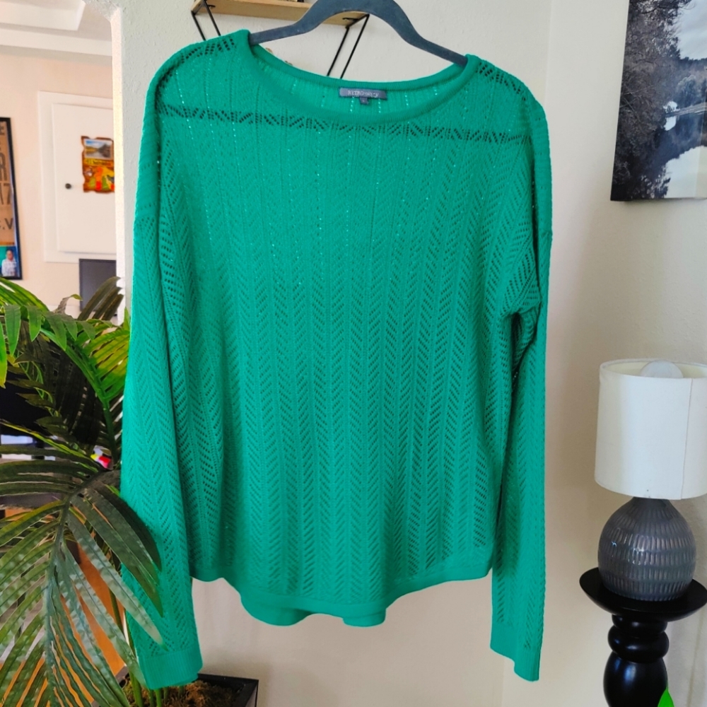 Emerald Green Retro Pullover